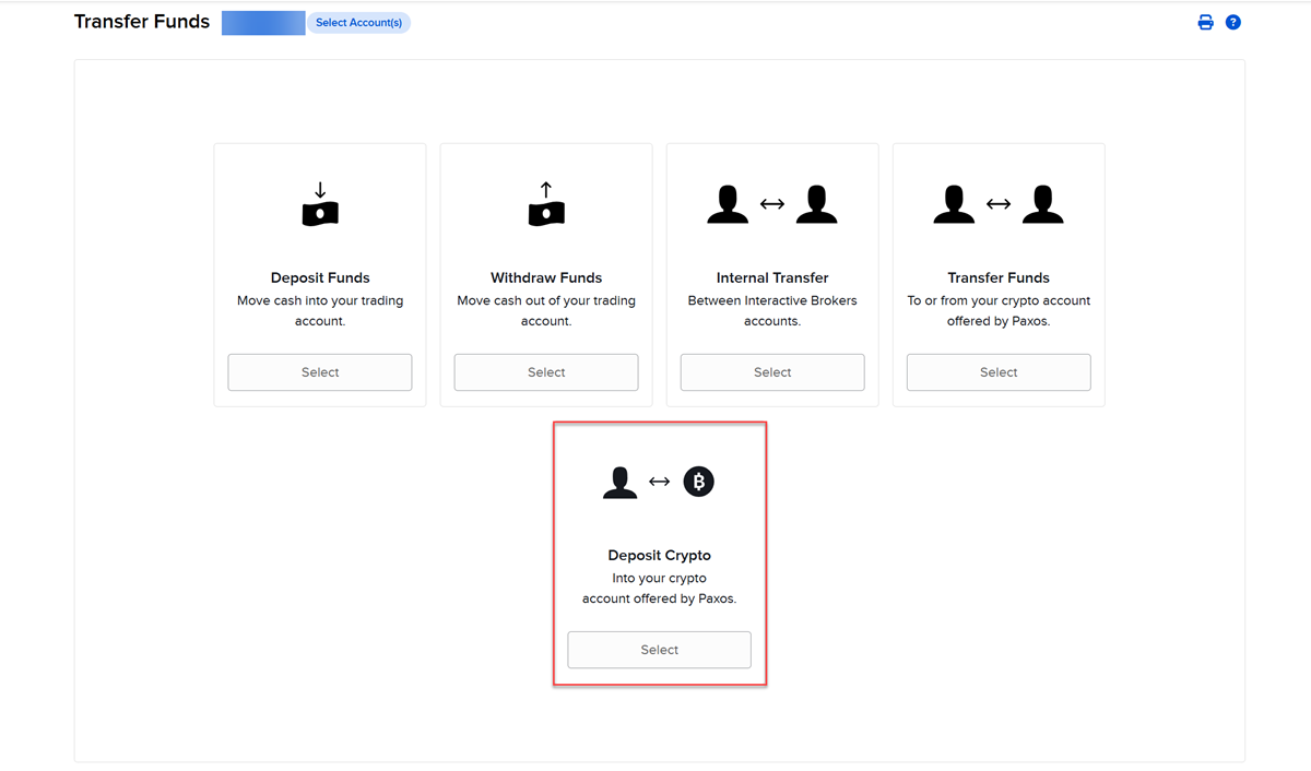 Deposit Crypto in Portal